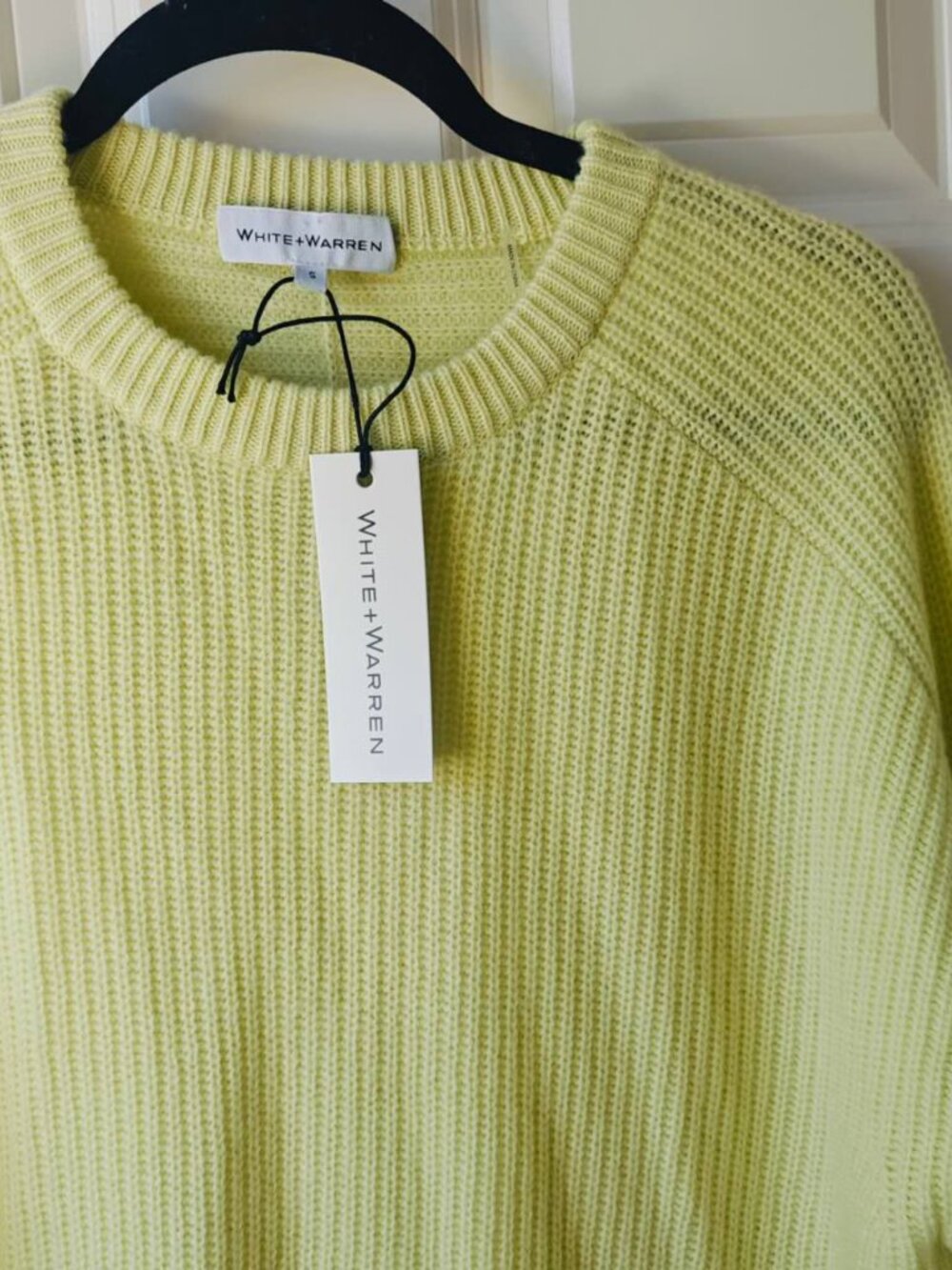 NEW White + Warren Cashmere Saddle Sleeve Crewneck sweater - Picture 8 of 8